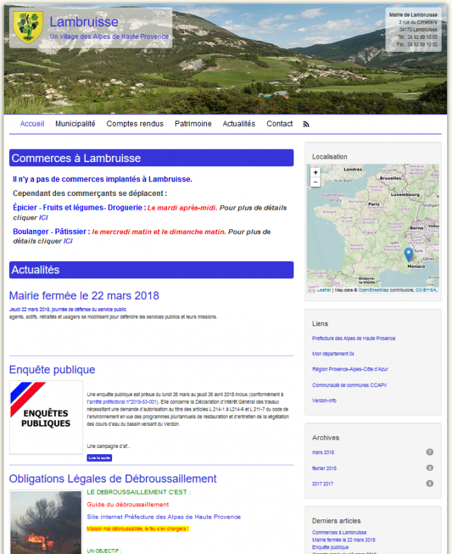 Le site de la commune de Lambruisse est en ligne